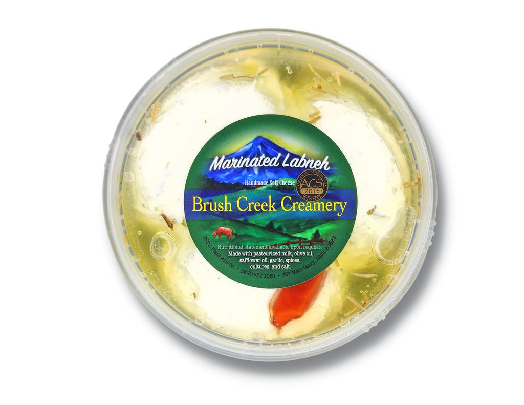 Brush Creek Creamery - Labneh Marinated with Garlic, Rosemary, and Peppercorn Infused Oil